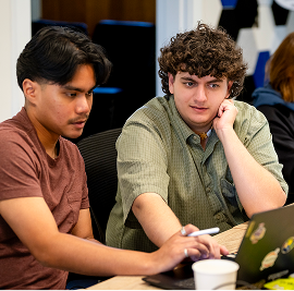 Two DSA interns hard at work