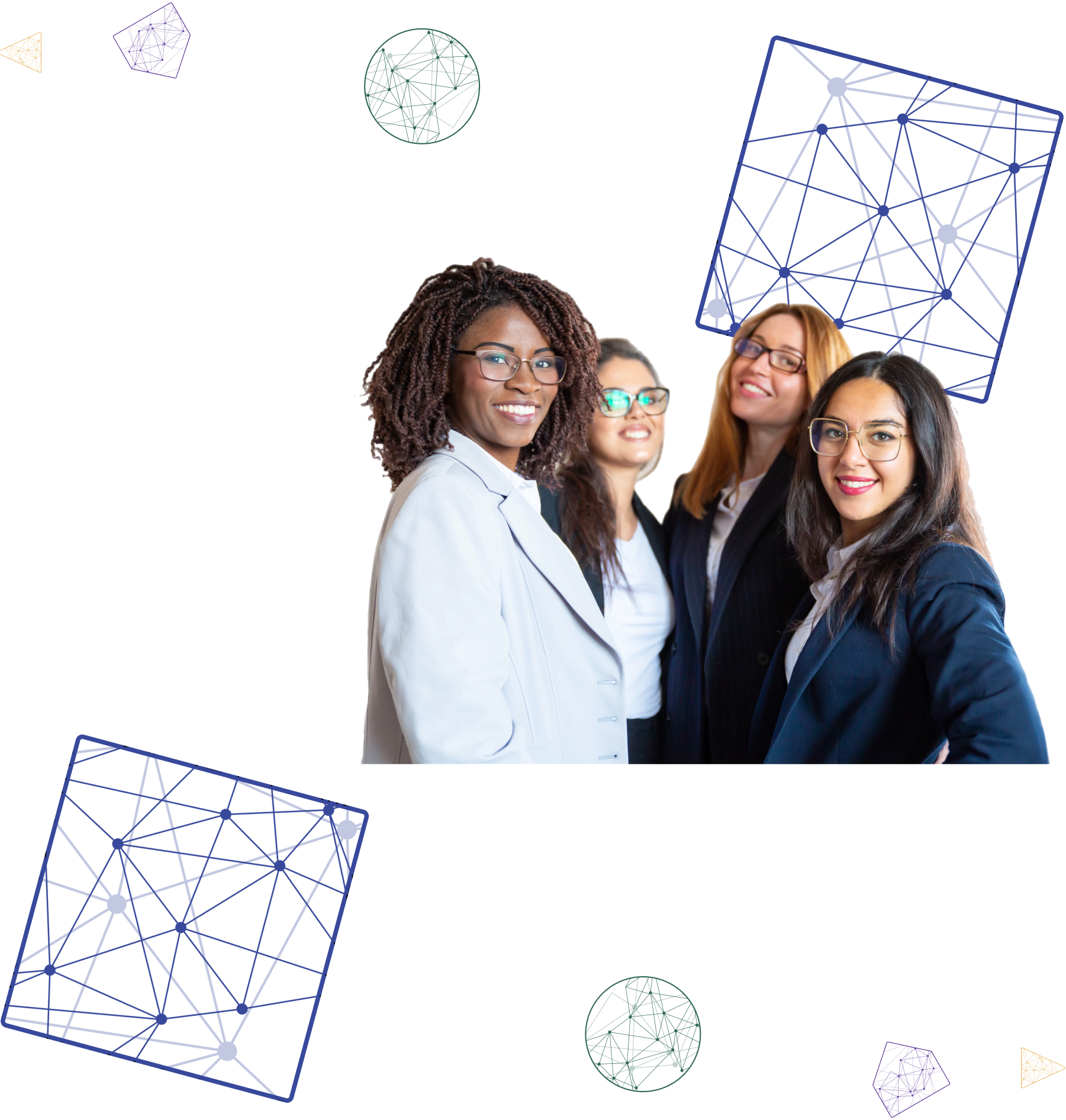 Diverse group of young businesswomen
