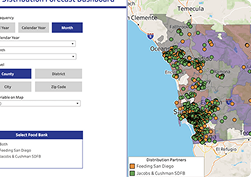 map of food bank clusters